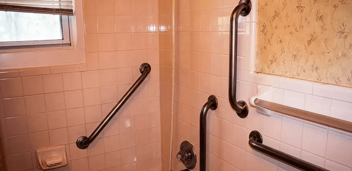 Shower grab bar installation for bathroom safety and accessibility in San Diego, CA